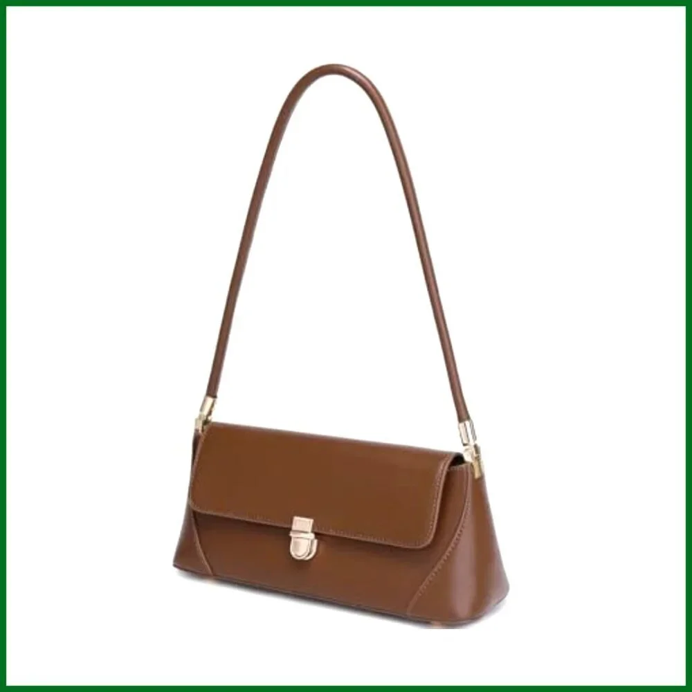 Vintage Retro Hobo Shoulder Bag PU Leather Mini Tote Elegant Chic Purse - Picture 4 of 7